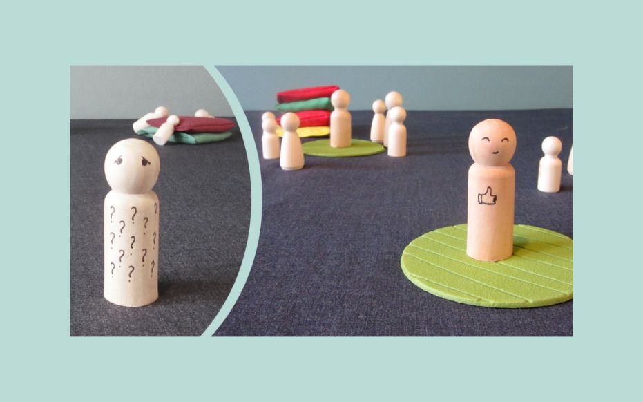 Marielle Tromp achter tafel