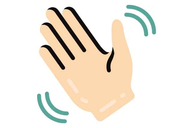 zwaaiende hand