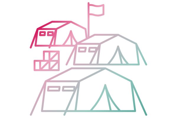 tenten in een vluchtelingenkamp