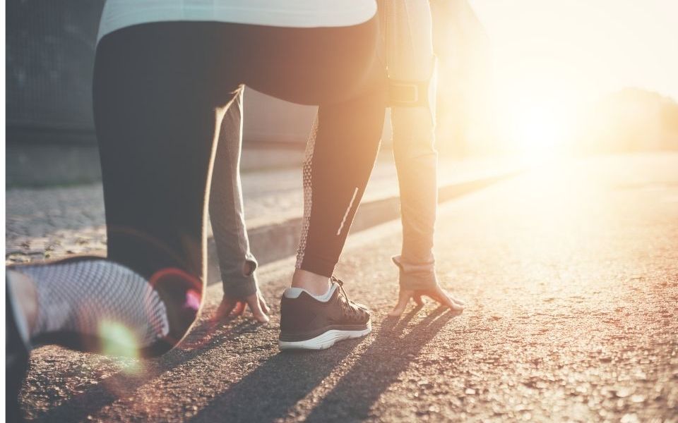hardloper klaar voor de start